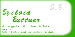 szilvia buttner business card